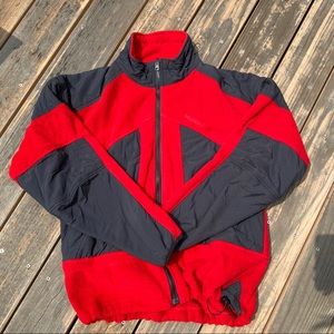 Marmot Red and Black Fleece Zip Up Jacket